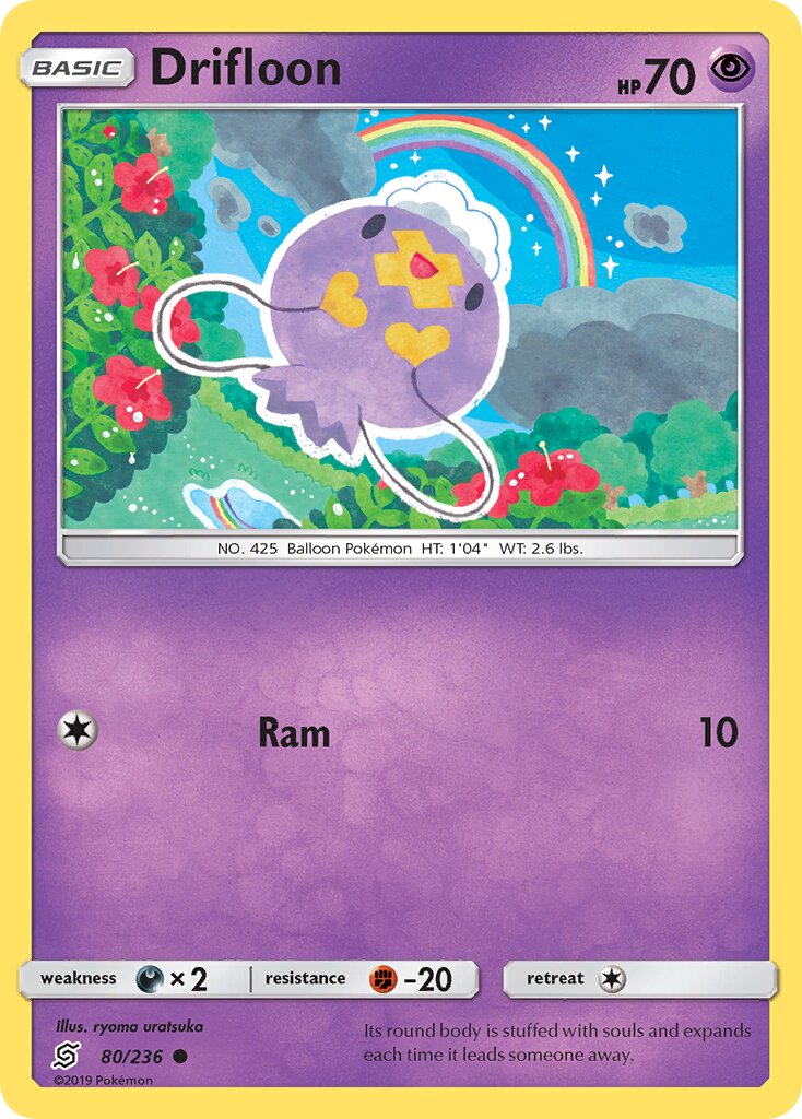 Drifloon 080/258 — Unified Minds (English Pokémon TCG card)
