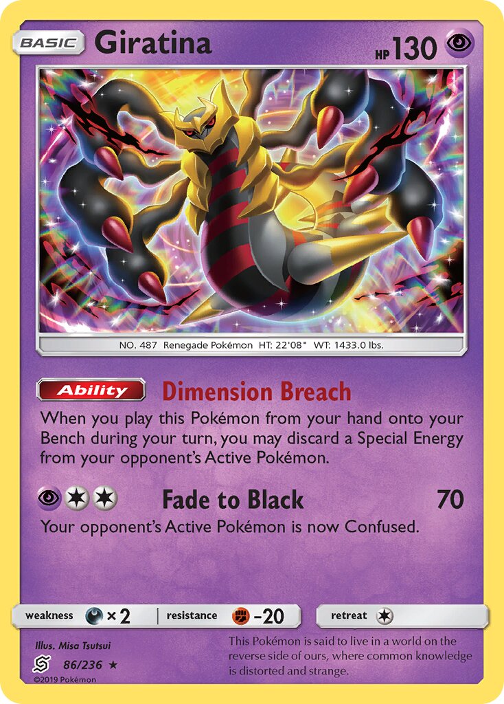 Giratina 086/258 — Unified Minds (English Pokémon TCG card)