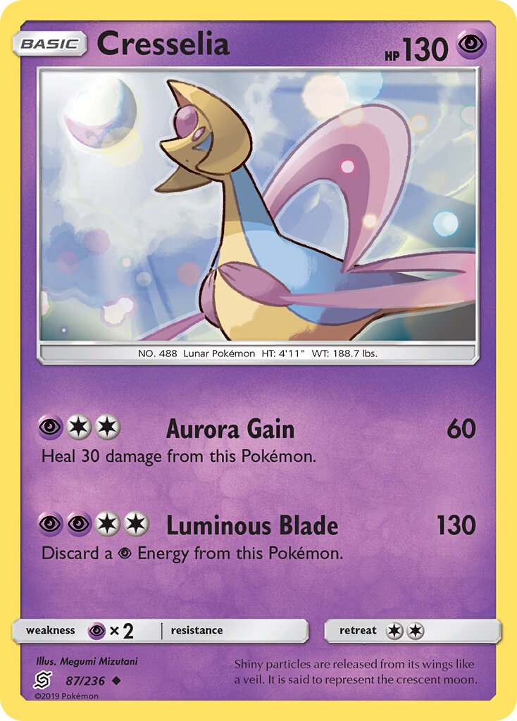Cresselia 087/258 — Unified Minds (English Pokémon TCG card)