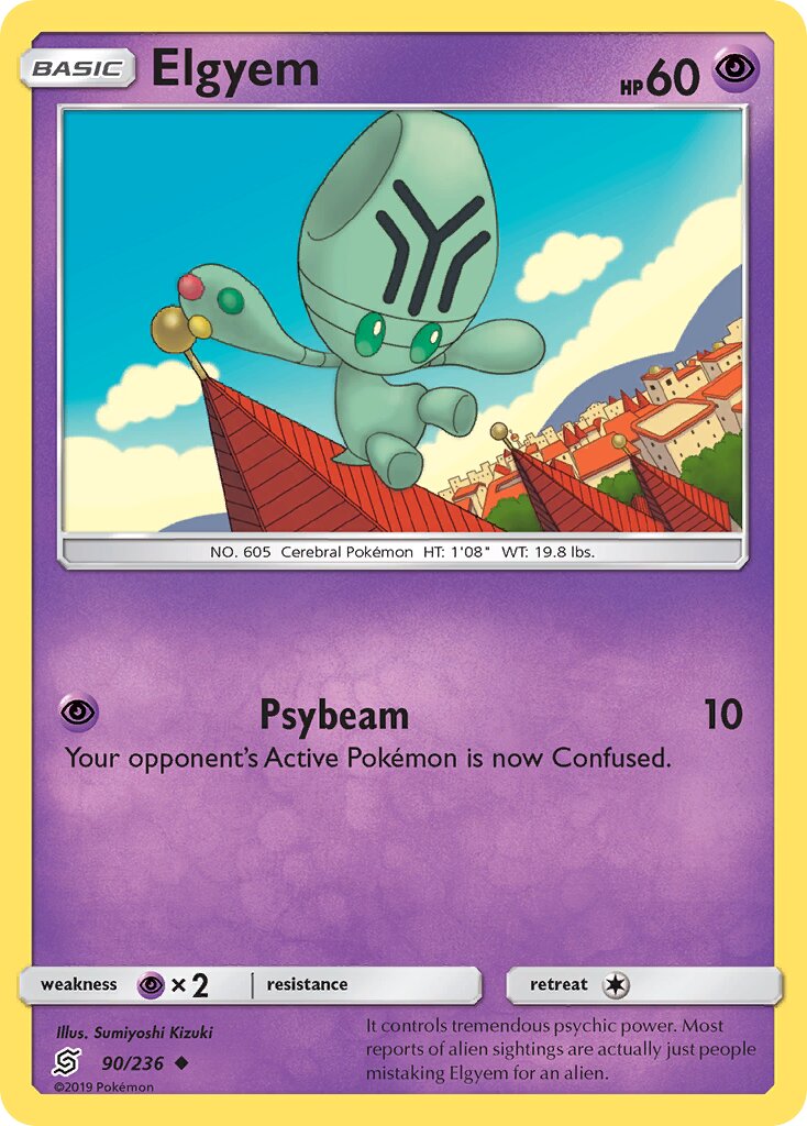 Elgyem 090/258 — Unified Minds (English Pokémon TCG card)
