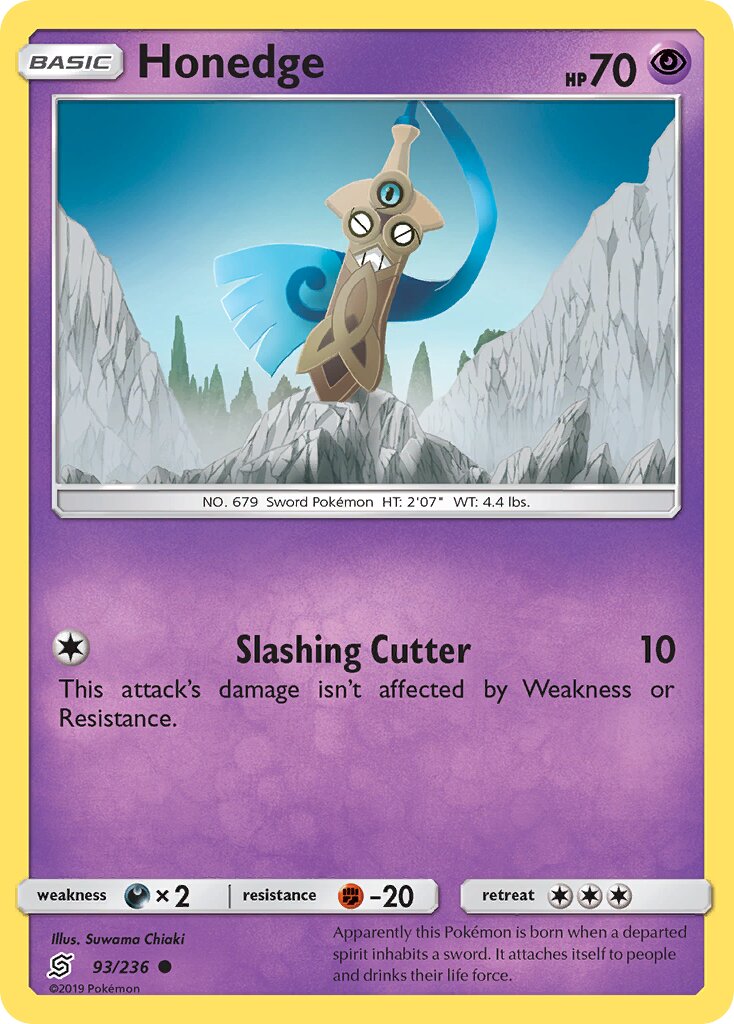Honedge 093/258 — Unified Minds (English Pokémon TCG card)