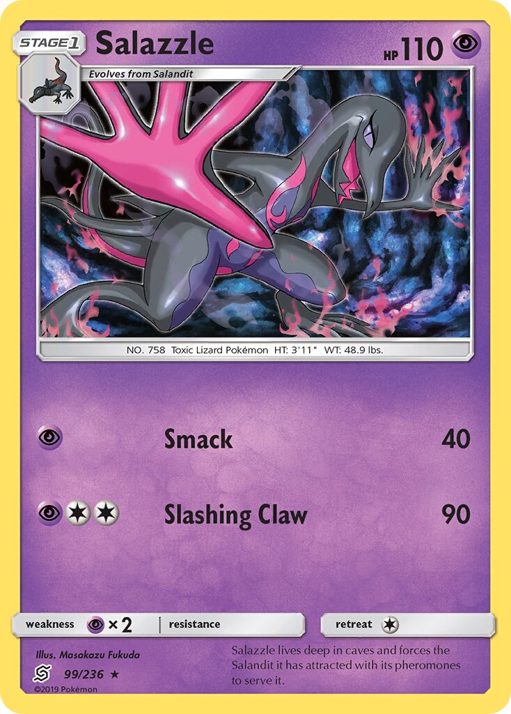 Salazzle 099/258 — Unified Minds (English Pokémon TCG card)