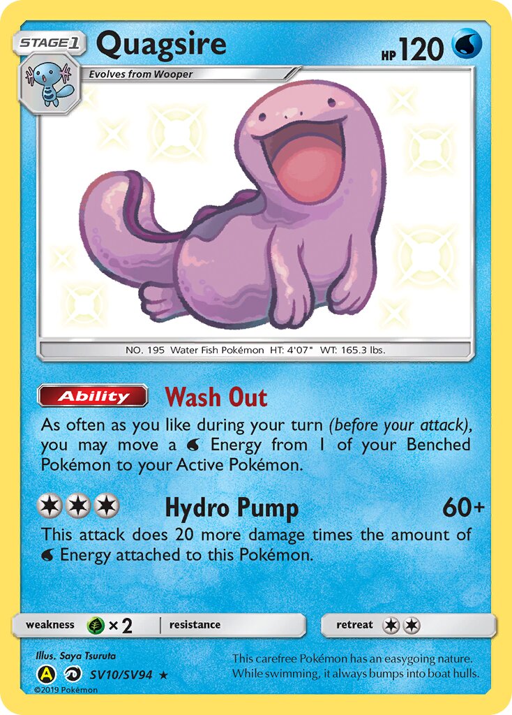 Quagsire 010/94 — Hidden Fates: Shiny Vault (English Pokémon TCG card)