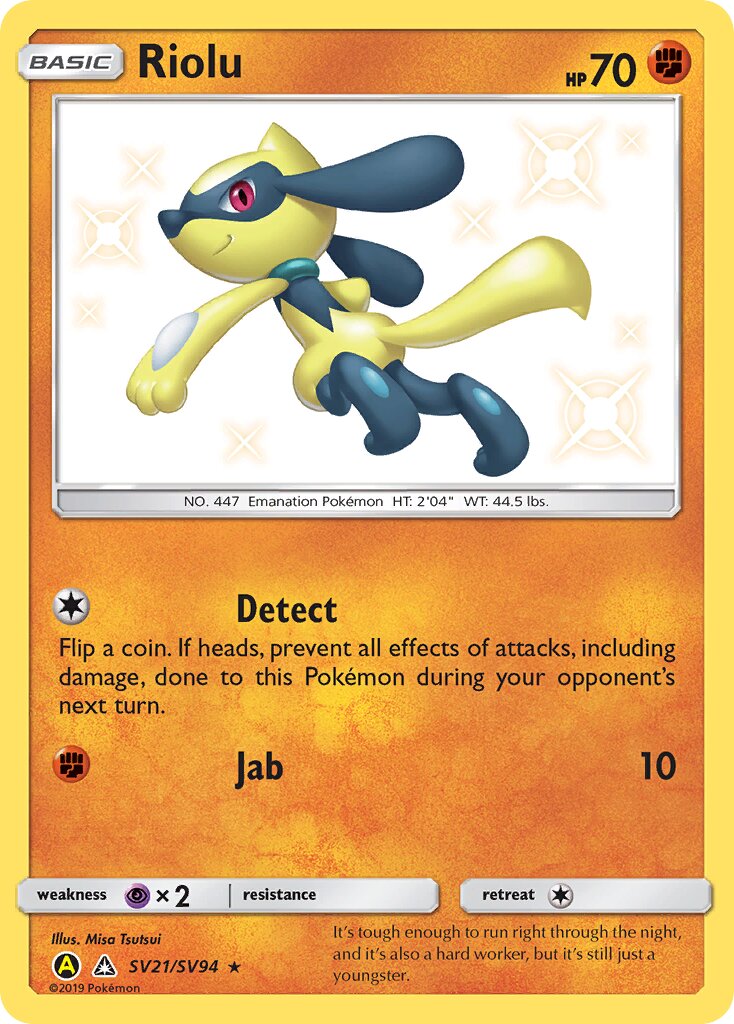 Riolu 021/94 — Hidden Fates: Shiny Vault (English Pokémon TCG card)