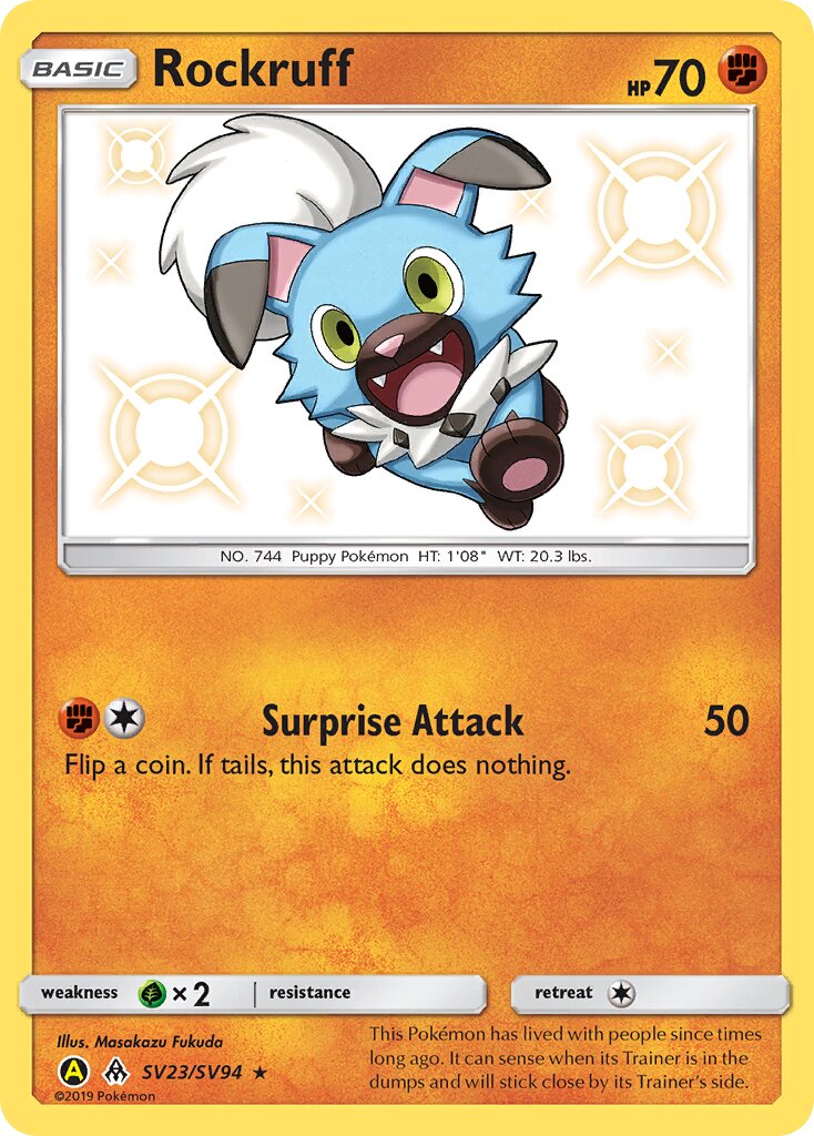 Rockruff 023/94 — Hidden Fates: Shiny Vault (English Pokémon TCG card)
