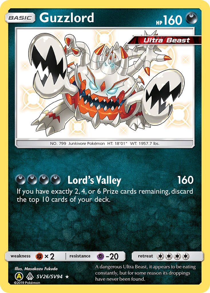 Guzzlord 026/94 — Hidden Fates: Shiny Vault (English Pokémon TCG card)