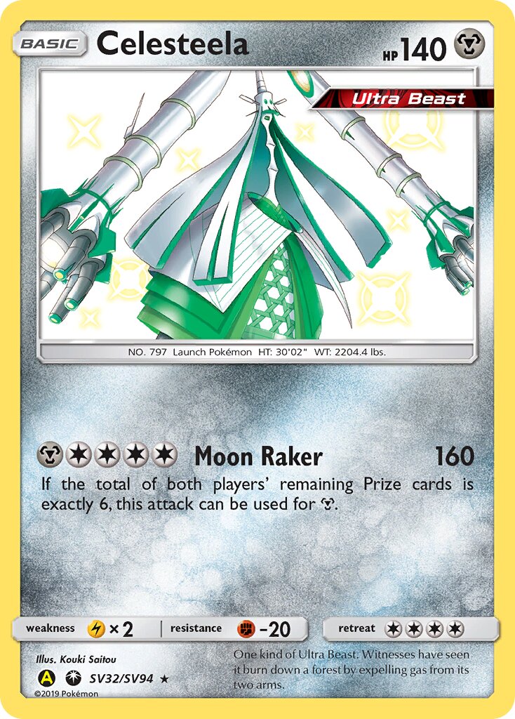 Celesteela 032/94 — Hidden Fates: Shiny Vault (English Pokémon TCG card)