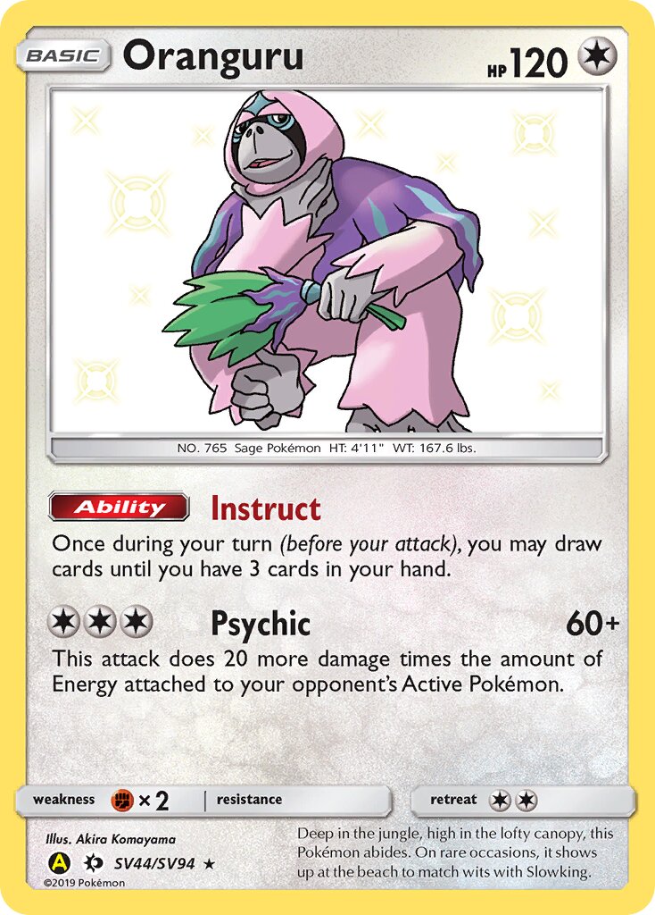 Oranguru 044/94 — Hidden Fates: Shiny Vault (English Pokémon TCG card)