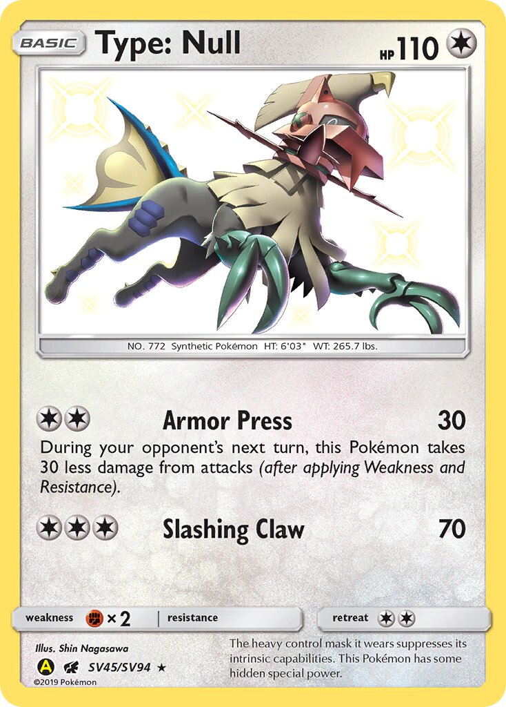 Type: Null 045/94 — Hidden Fates: Shiny Vault (English Pokémon TCG card)