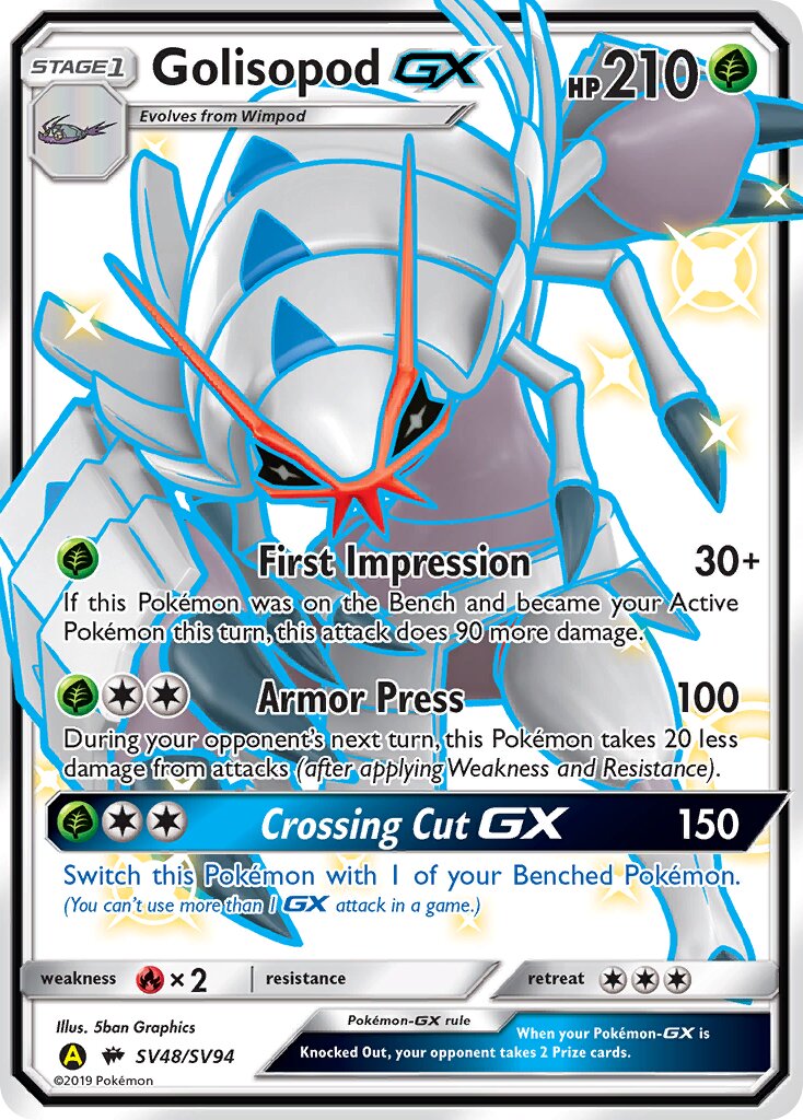 Golisopod-GX 048/94 — Hidden Fates: Shiny Vault (English Pokémon TCG card)