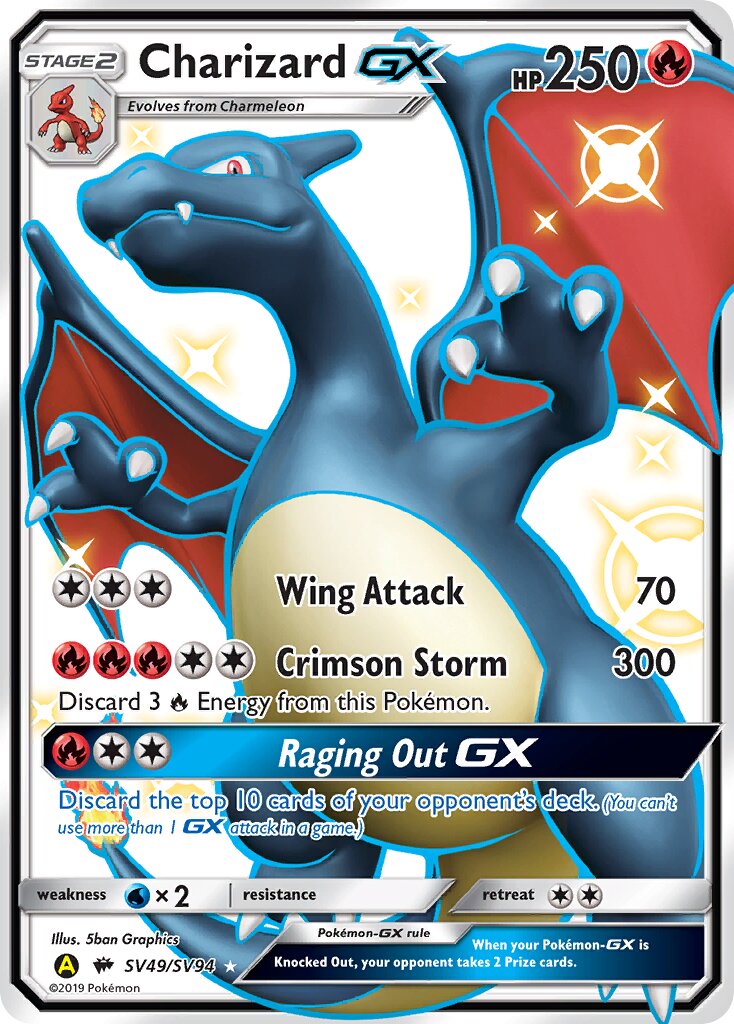 Charizard-GX 049/94 — Hidden Fates: Shiny Vault (English Pokémon TCG card)