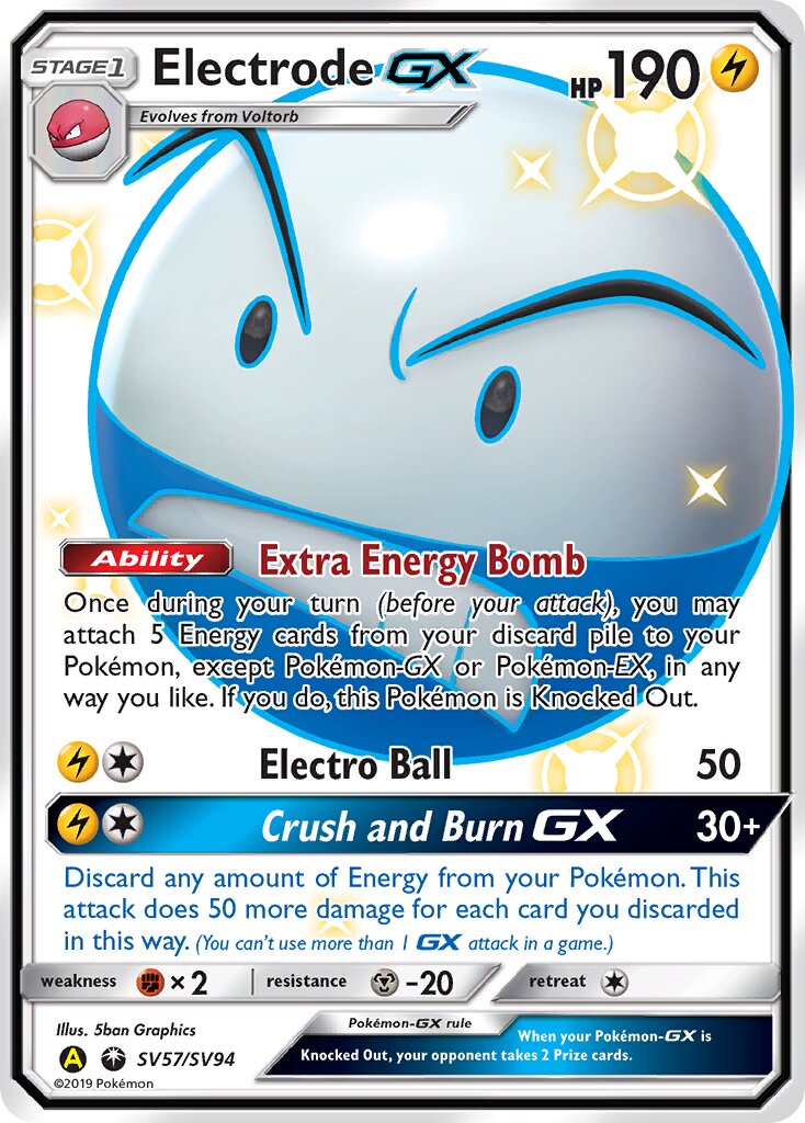 Electrode-GX 057/94 — Hidden Fates: Shiny Vault (English Pokémon TCG card)