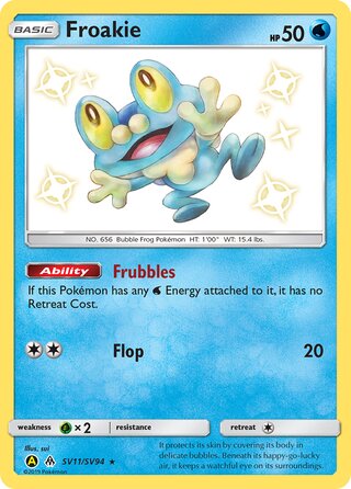 Froakie SV11/SV94 — Hidden Fates: Shiny Vault (Japanese Pokémon TCG card)