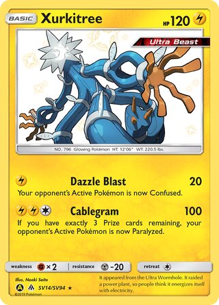 Xurkitree SV14/SV94 — Hidden Fates: Shiny Vault (Japanese Pokémon TCG card)