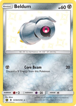 Beldum SV30/SV94 — Hidden Fates: Shiny Vault (Japanese Pokémon TCG card)