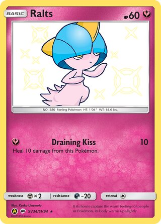 Ralts SV34/SV94 — Hidden Fates: Shiny Vault (Japanese Pokémon TCG card)