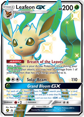 Leafeon-GX SV46/SV94 — Hidden Fates: Shiny Vault (Japanese Pokémon TCG card)