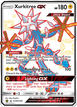 Xurkitree-GX SV58/SV94 — Hidden Fates: Shiny Vault (Japanese Pokémon TCG card)