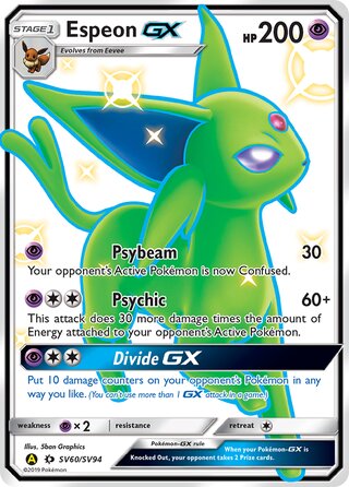 Espeon-GX SV60/SV94 — Hidden Fates: Shiny Vault (Japanese Pokémon TCG card)