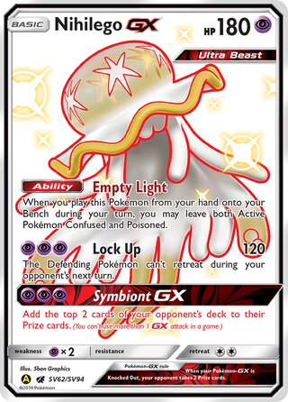 Nihilego-GX SV62/SV94 — Hidden Fates: Shiny Vault (Japanese Pokémon TCG card)