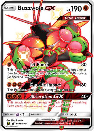 Buzzwole-GX SV68/SV94 — Hidden Fates: Shiny Vault (Japanese Pokémon TCG card)