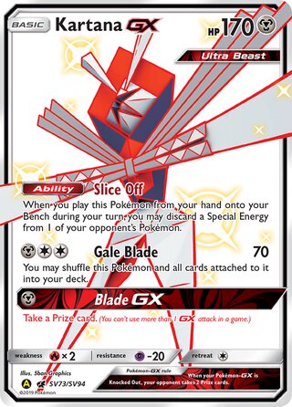 Kartana-GX SV73/SV94 — Hidden Fates: Shiny Vault (Japanese Pokémon TCG card)