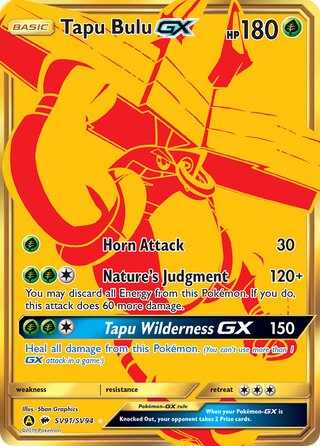 Tapu Bulu-GX SV91/SV94 — Hidden Fates: Shiny Vault (Japanese Pokémon TCG card)