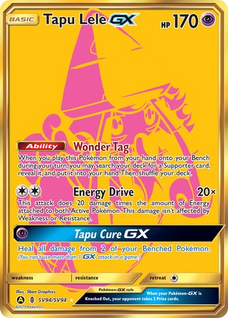 Tapu Lele-GX SV94/SV94 — Hidden Fates: Shiny Vault (Japanese Pokémon TCG card)