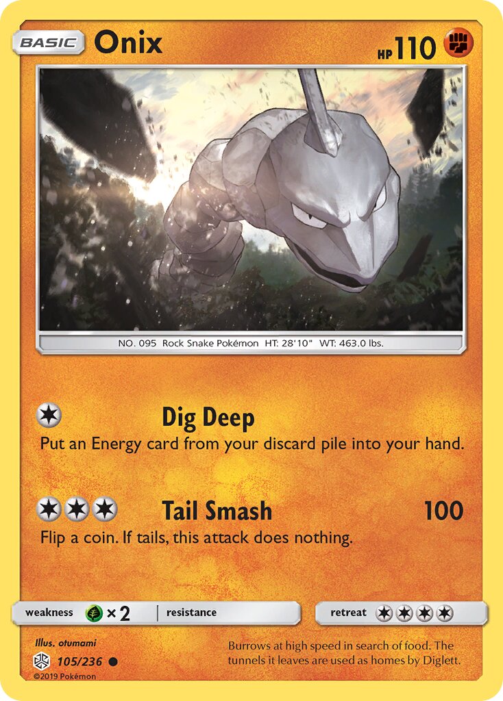 Onix 105/271 — Cosmic Eclipse (English Pokémon TCG card)
