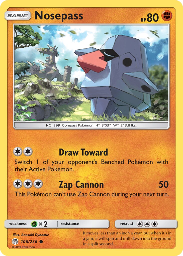 Nosepass 106/271 — Cosmic Eclipse (English Pokémon TCG card)