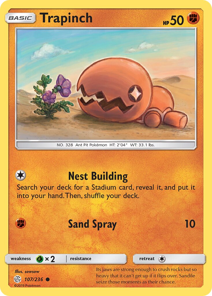 Trapinch 107/271 — Cosmic Eclipse (English Pokémon TCG card)