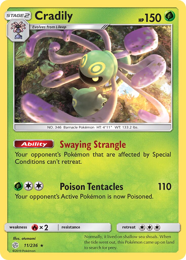 Cradily 011/271 — Cosmic Eclipse (English Pokémon TCG card)