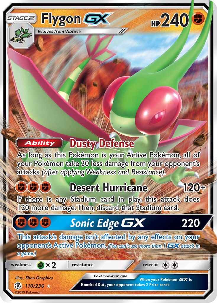 Flygon-GX 110/271 — Cosmic Eclipse (English Pokémon TCG card)