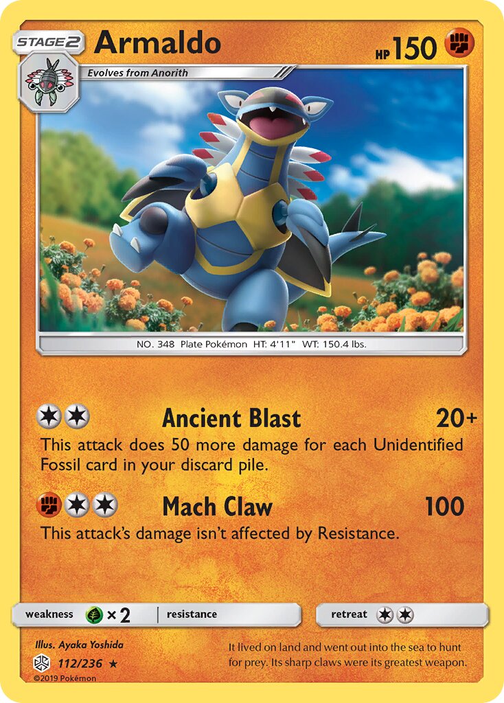 Armaldo 112/271 — Cosmic Eclipse (English Pokémon TCG card)