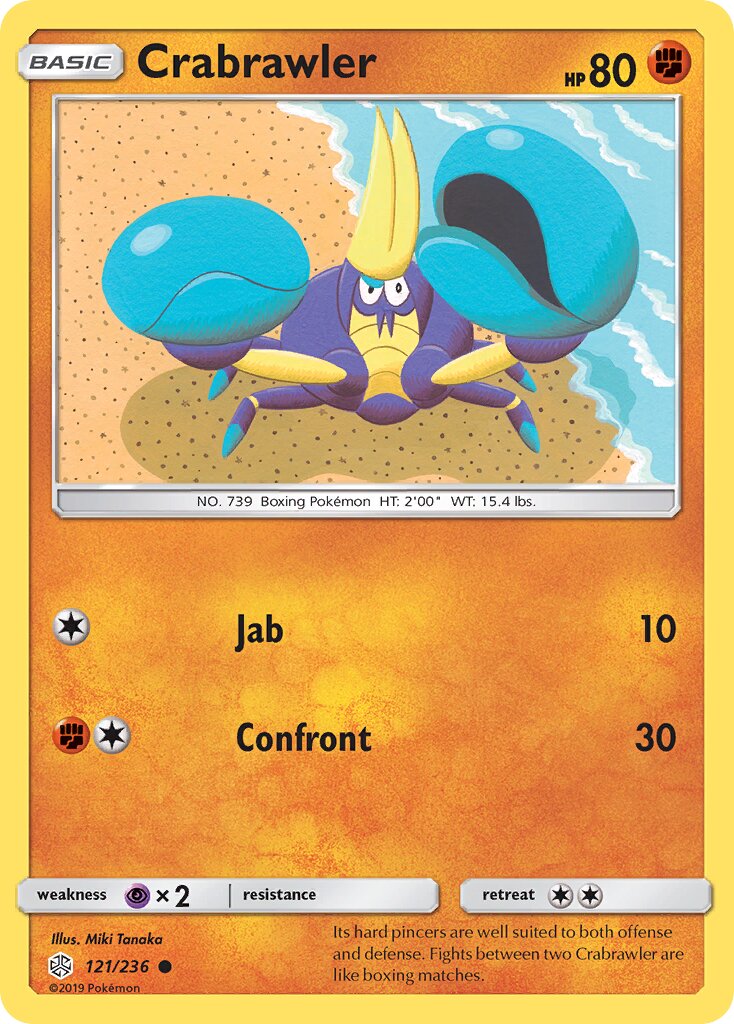 Crabrawler 121/271 — Cosmic Eclipse (English Pokémon TCG card)