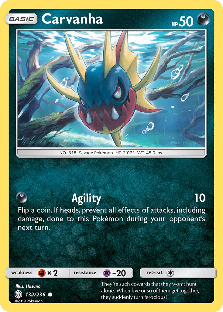 Carvanha 132/271 — Cosmic Eclipse (English Pokémon TCG card)