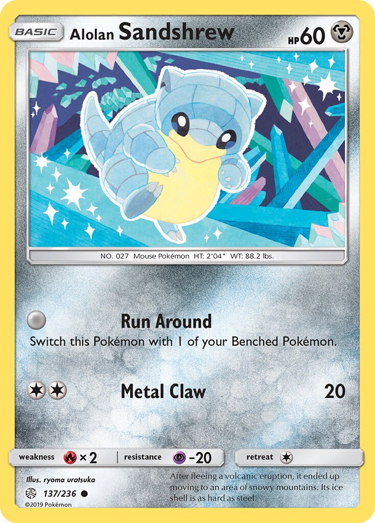 Alolan Sandshrew 137/271 — Cosmic Eclipse (English Pokémon TCG card)