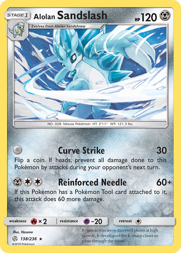 Alolan Sandslash 138/271 — Cosmic Eclipse (English Pokémon TCG card)