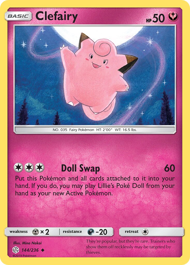 Clefairy 144/271 — Cosmic Eclipse (English Pokémon TCG card)
