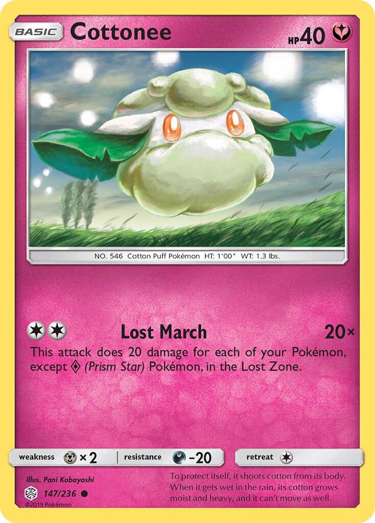 Cottonee 147/271 — Cosmic Eclipse (English Pokémon TCG card)