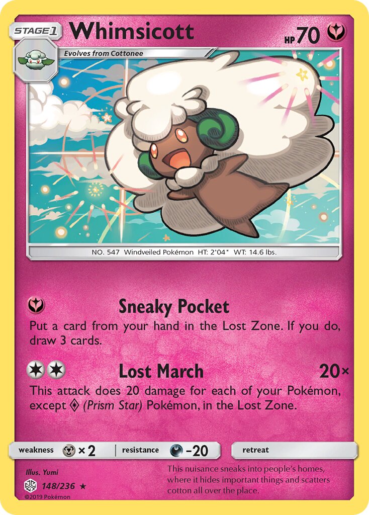 Whimsicott 148/271 — Cosmic Eclipse (English Pokémon TCG card)