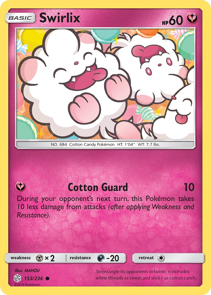 Swirlix 153/271 — Cosmic Eclipse (English Pokémon TCG card)