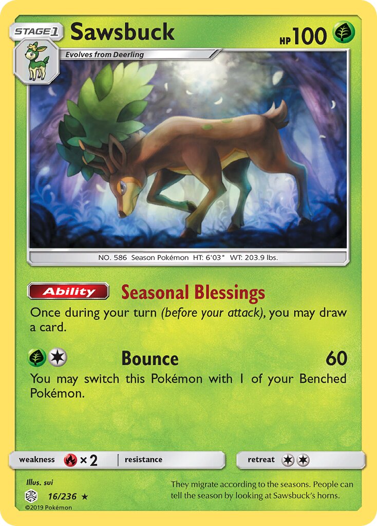 Sawsbuck 016/271 — Cosmic Eclipse (English Pokémon TCG card)
