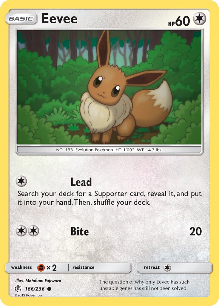 Eevee 166/271 — Cosmic Eclipse (English Pokémon TCG card)