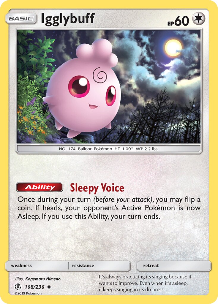 Igglybuff 168/271 — Cosmic Eclipse (English Pokémon TCG card)