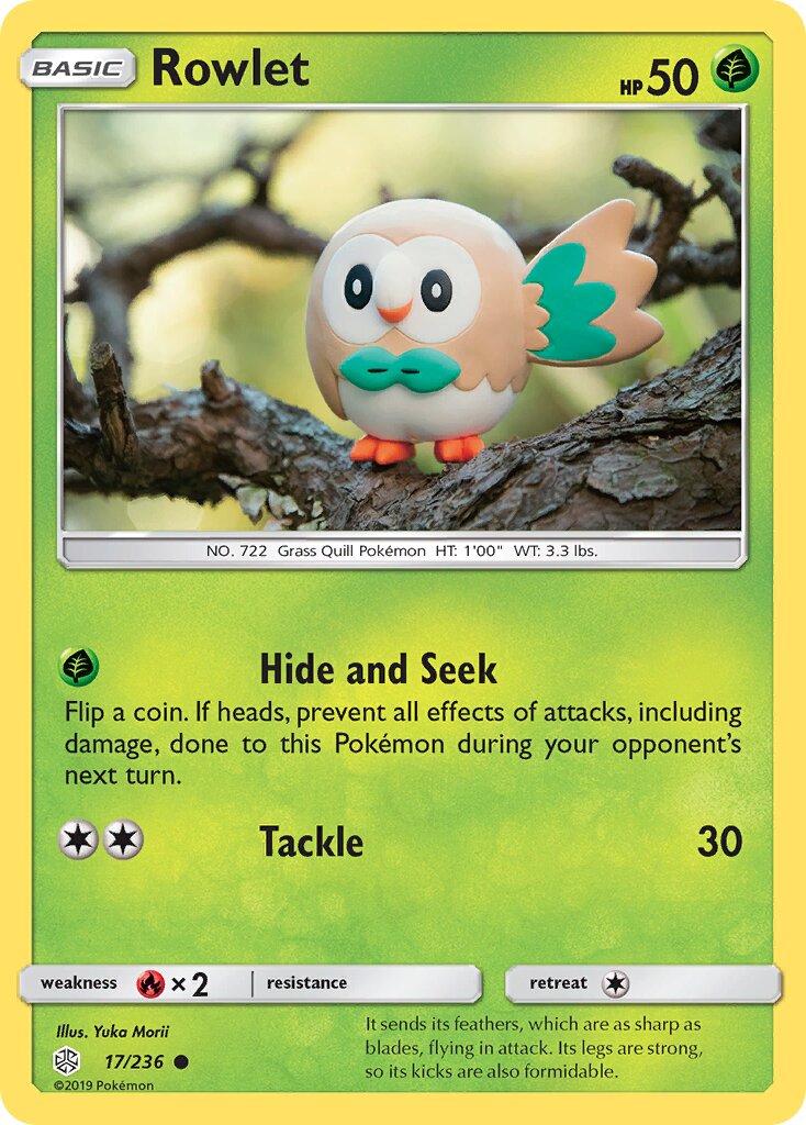 Rowlet 017/271 — Cosmic Eclipse (English Pokémon TCG card)
