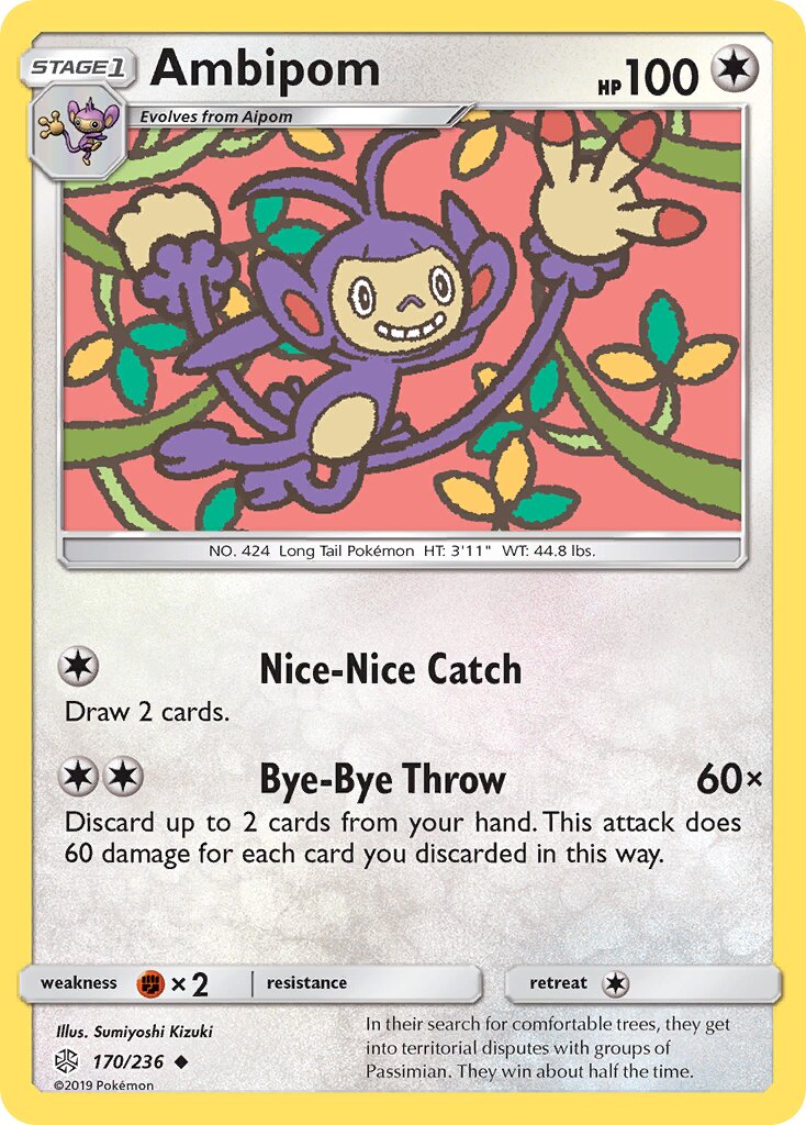 Ambipom 170/271 — Cosmic Eclipse (English Pokémon TCG card)