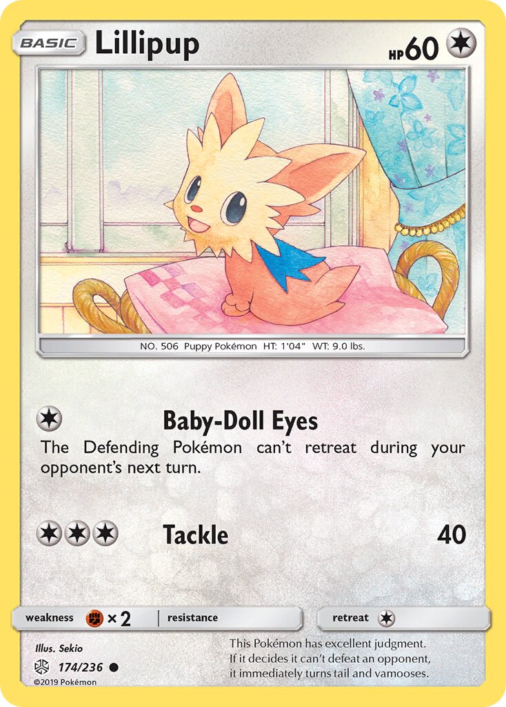 Lillipup 174/271 — Cosmic Eclipse (English Pokémon TCG card)
