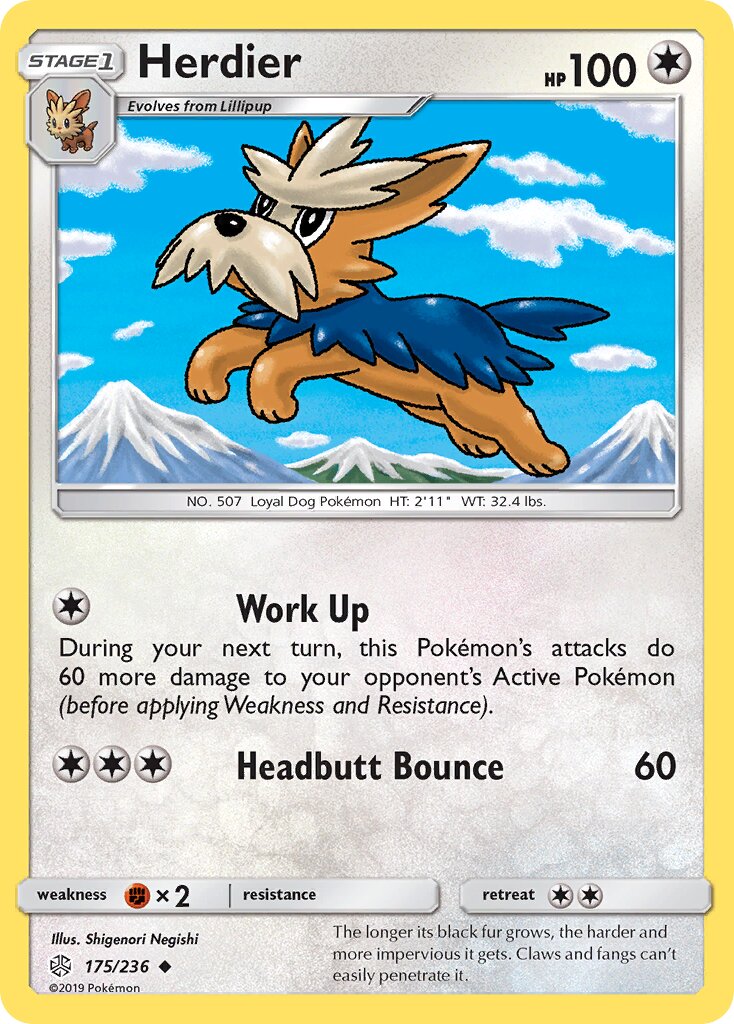 Herdier 175/271 — Cosmic Eclipse (English Pokémon TCG card)