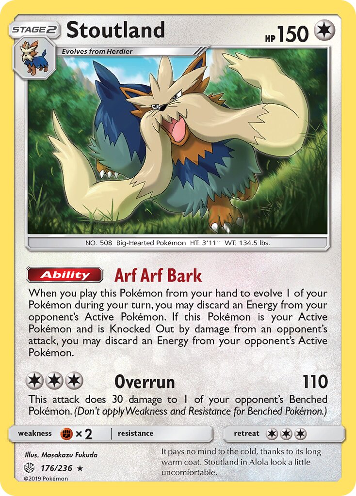 Stoutland 176/271 — Cosmic Eclipse (English Pokémon TCG card)
